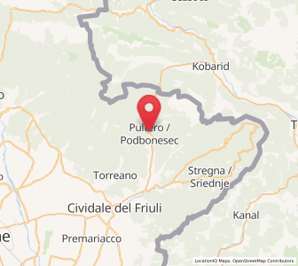 Map of Pulfero, Friuli Venezia Giulia