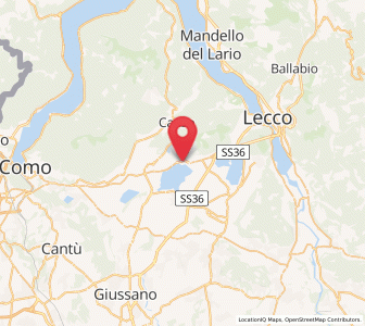 Map of Pusiano, Lombardy