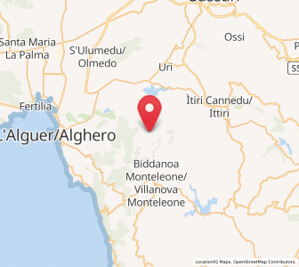 Map of Putifigari, Sardinia
