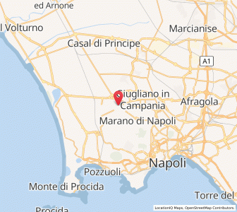 Map of Qualiano, Campania
