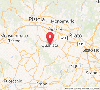 Map of Quarrata, Tuscany