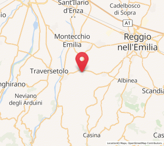 Map of Quattro Castella, Emilia-Romagna