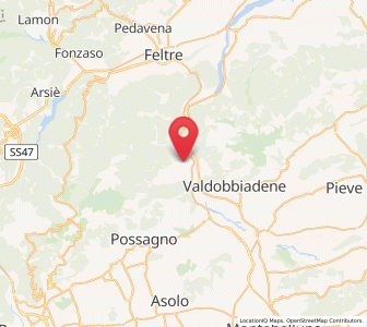 Map of Quero, Veneto