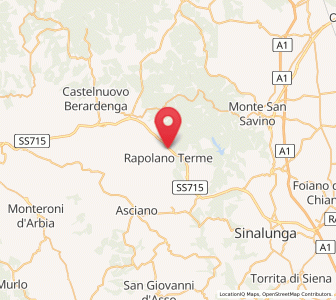 Map of Rapolano Terme, Tuscany