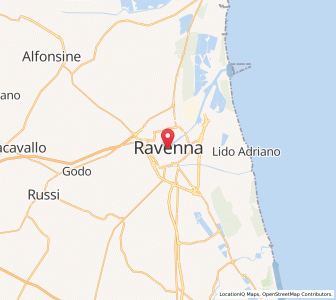 Map of Ravenne, Emilia-Romagna