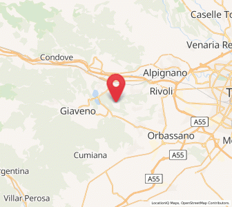 Map of Reano, Piedmont