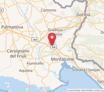 Map of Redipuglia, Friuli Venezia Giulia