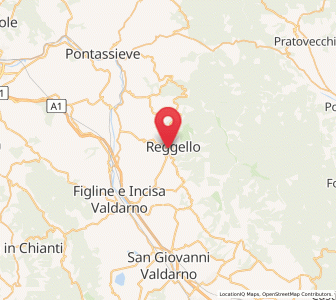 Map of Reggello, Tuscany
