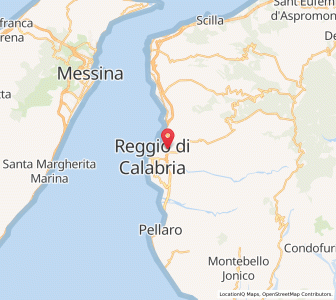 Map of Reggio de Calabre, Calabria