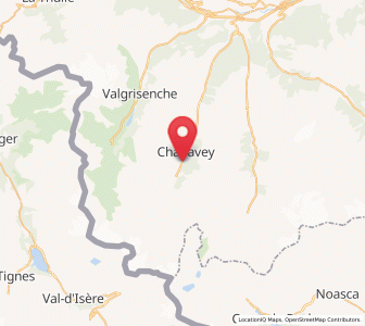 Map of Rhêmes-Notre-Dame, Aosta Valley