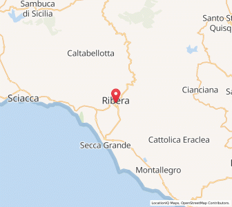 Map of Ribera, Sicily
