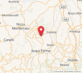 Map of Ricaldone, Piedmont