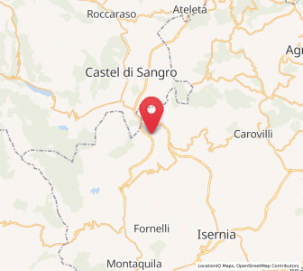 Map of Rionero Sannitico, Molise