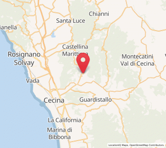 Map of Riparbella, Tuscany