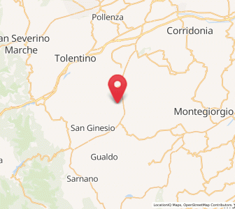 Map of Ripe San Ginesio, The Marches
