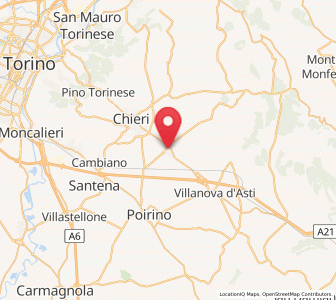 Map of Riva presso Chieri, Piedmont