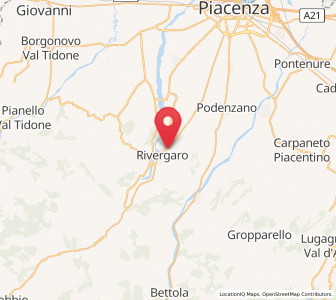 Map of Rivergaro, Emilia-Romagna