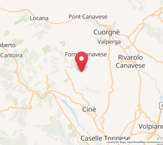 Map of Rocca Canavese, Piedmont