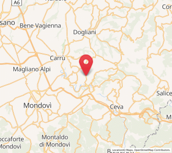 Map of Rocca Cigliè, Piedmont