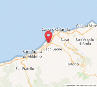 Map of Rocca di Capri Leone, Sicily