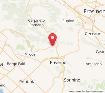 Map of Roccagorga, Lazio