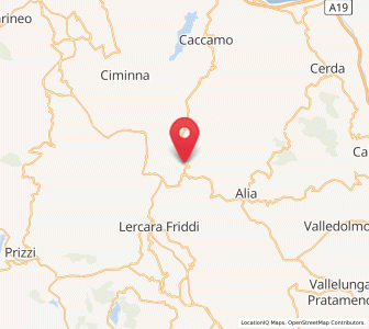 Map of Roccapalumba, Sicily