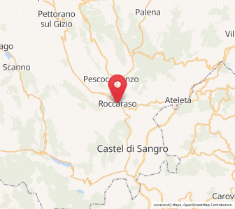 Map of Roccaraso, Abruzzo