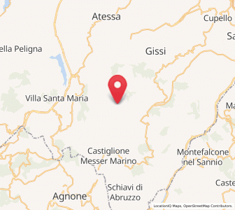 Map of Roccaspinalveti, Abruzzo