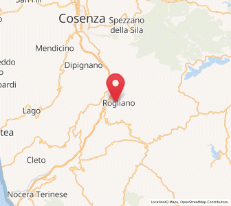 Map of Rogliano, Calabria