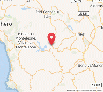 Map of Romana, Sardinia