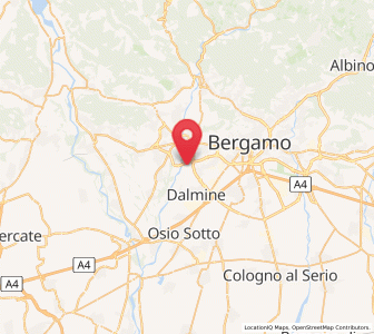 Map of Roncola, Lombardy