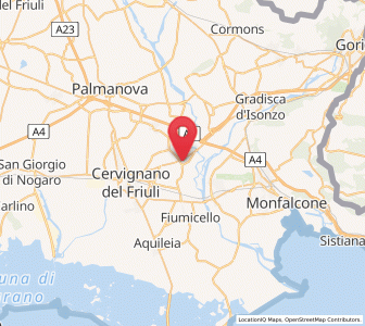 Map of Ruda, Friuli Venezia Giulia