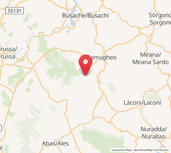 Map of Ruinas, Sardinia