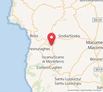 Map of Sagama, Sardinia