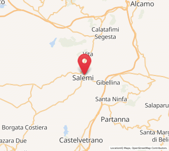 Map of Salemi, Sicily