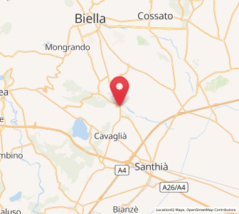 Map of Salussola, Piedmont