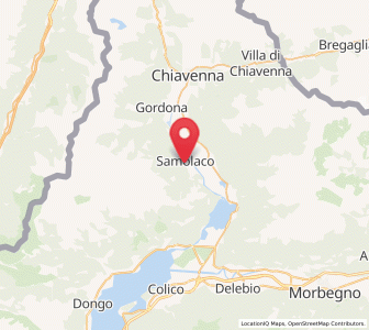 Map of Samolaco, Lombardy