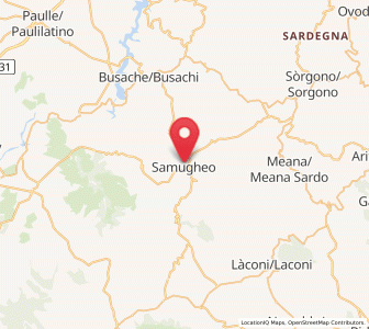 Map of Samugheo, Sardinia