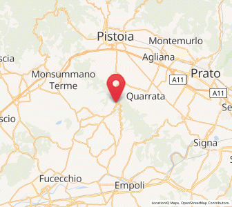 Map of San Baronto, Tuscany
