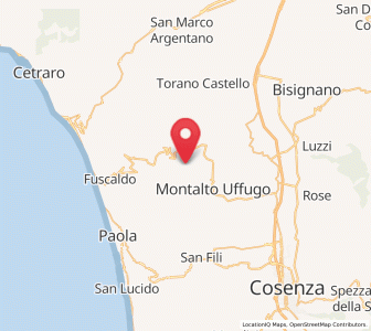 Map of San Benedetto Ullano, Calabria