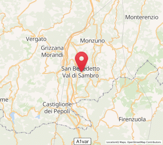 Map of San Benedetto Val di Sambro, Emilia-Romagna
