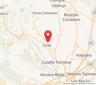 Map of San Carlo Canavese, Piedmont