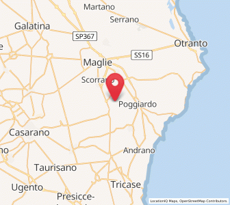 Map of San Cassiano, Apulia