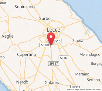 Map of San Cesario di Lecce, Apulia