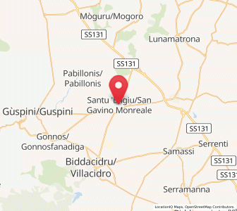 Map of San Gavino Monreale, Sardinia