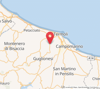 Map of San Giacomo degli Schiavoni, Molise