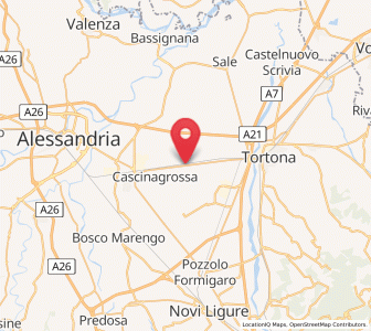 Map of San Giuliano Vecchio, Piedmont