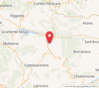 Map of San Martino d'Agri, Basilicate