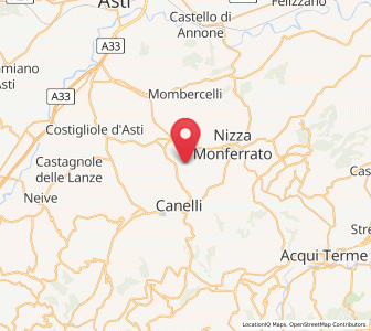Map of San Marzano Oliveto, Piedmont