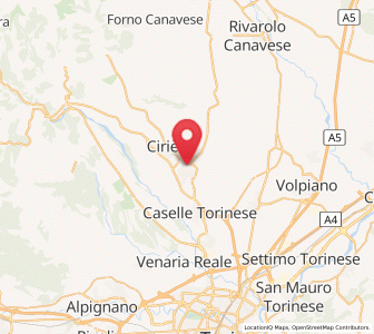 Map of San Maurizio Canavese, Piedmont